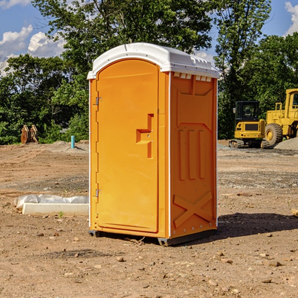 can i customize the exterior of the porta potties with my event logo or branding in Ludlow SD